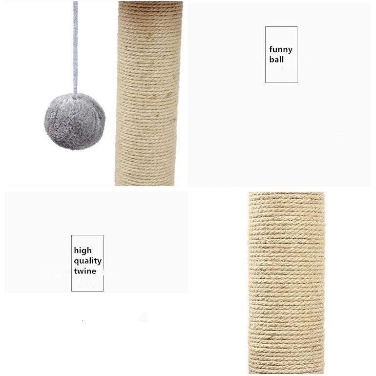 Wholesale Pet Products Manufacturer Supply Pet Cat Scratcher Wooden Tree Cat Indoor Playing House Interactive Mouse Toys Scratching Activity Post Scratcher