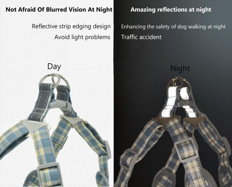 Breathable Pattern Reflective Small Medium Soft Puppy Pets Accessories Dog Harness Set