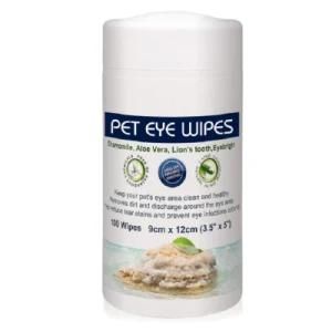 100 PCS Pet Facial and Eyes Cleansing Barrel Package Wet Wipes with Nature Ingredient Could Remover Dirt and Stink