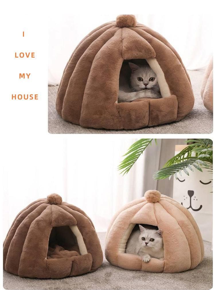Universal for All Seasons Washable Removable Pet Nest Winter Pet Supplies Fully Enclosed Cat House Kennel Soft Cat Nest