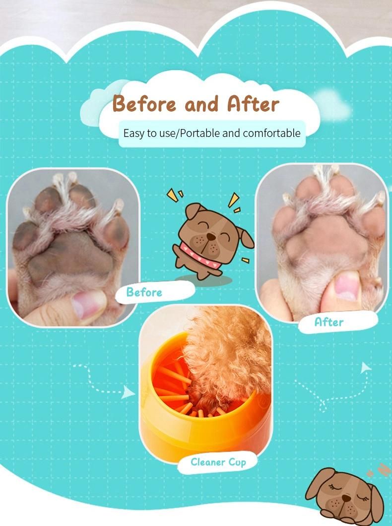 Easy Folding Dog Foot Wash Small Medium Large Dog Cat Pet Dog Paw Cleaner