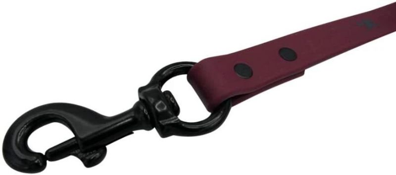 6 FT Comfortable Black Hardware Metal Various Widths & Colors for All Dogs Small to Large Dog Leash