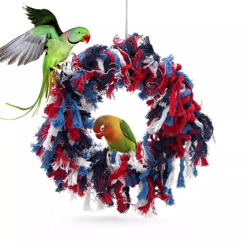 Pet Birds Teeth Care Chew Sticks Toy Colorful Parrot Bird Teeth Care Parrot Cotton Rope Bird Cage Toy Parrot