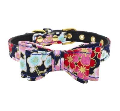 Metal Rose Gold Release Buckle Adjustable Dog Collars Bow Tie Collares/Colored Custom/ a Set of Leash Adjustable Dog Collar/Pet Accessories