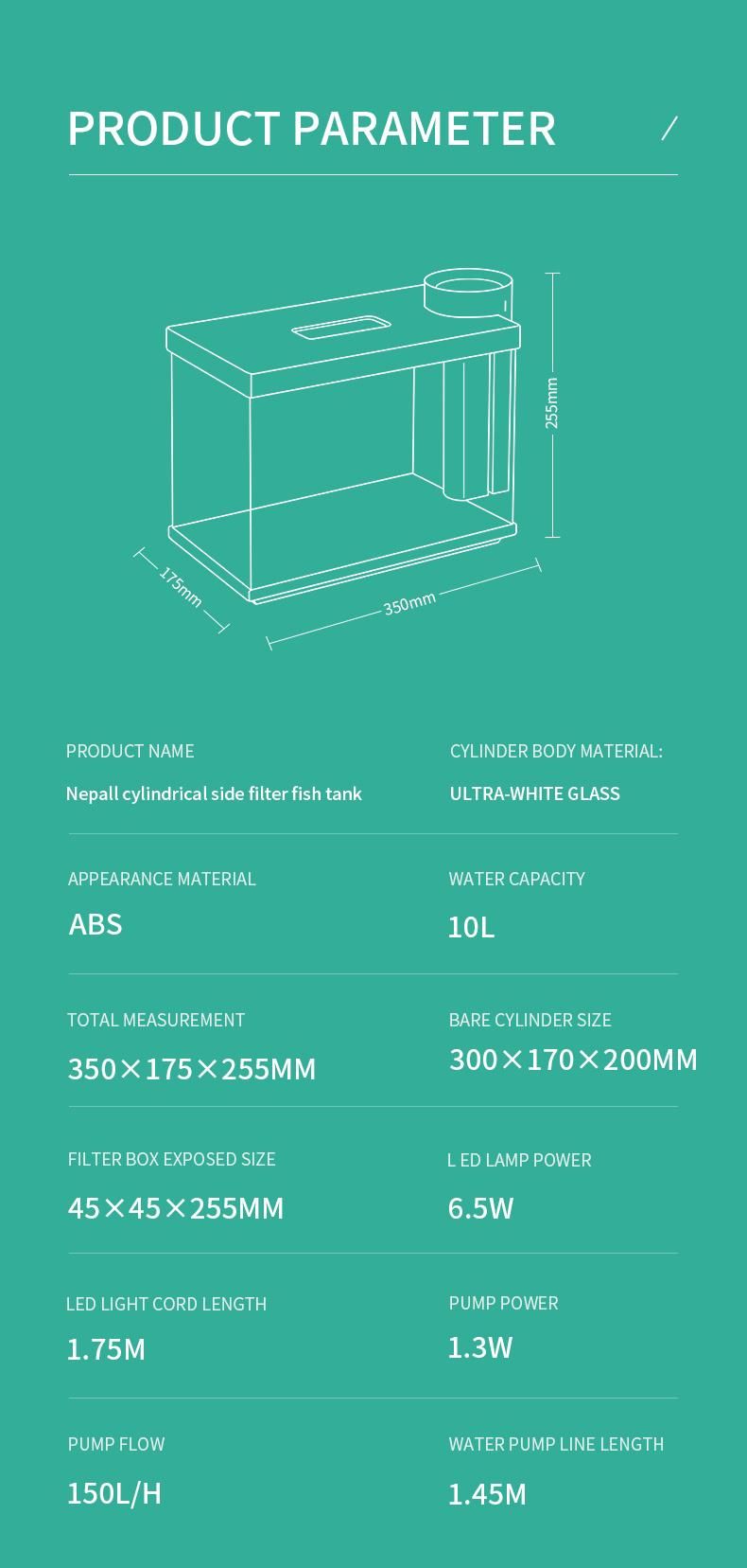 Yee Factory Price Home Appliance Gift Upgrade Fish Tank