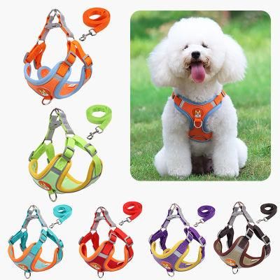 Pet Dog Harness Leash Set Reflective Adjustable Puppy Harness Vest