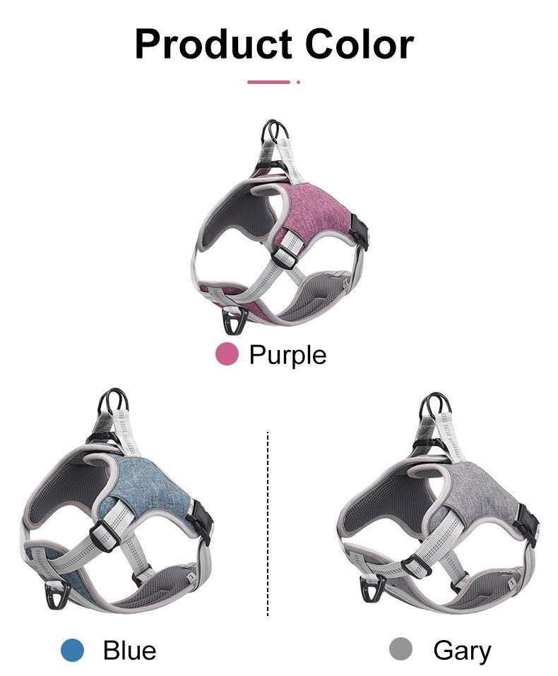 Fashionable Custom Cotton 3 Buckle Guide Strap Vest Pet Customized No-Pull Flower Outdoor Lovable Weighted Dog Harness//