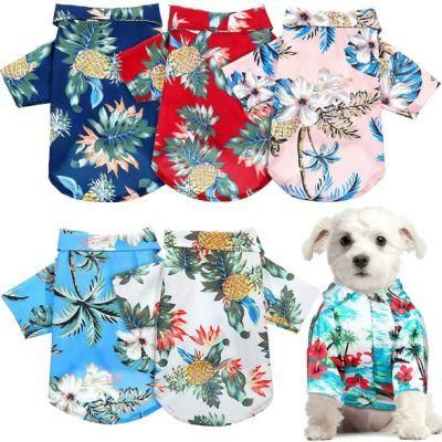 Hawaiian Pet Summer Sweatshirts for Dog and Cat Beach Print Cool Shirt