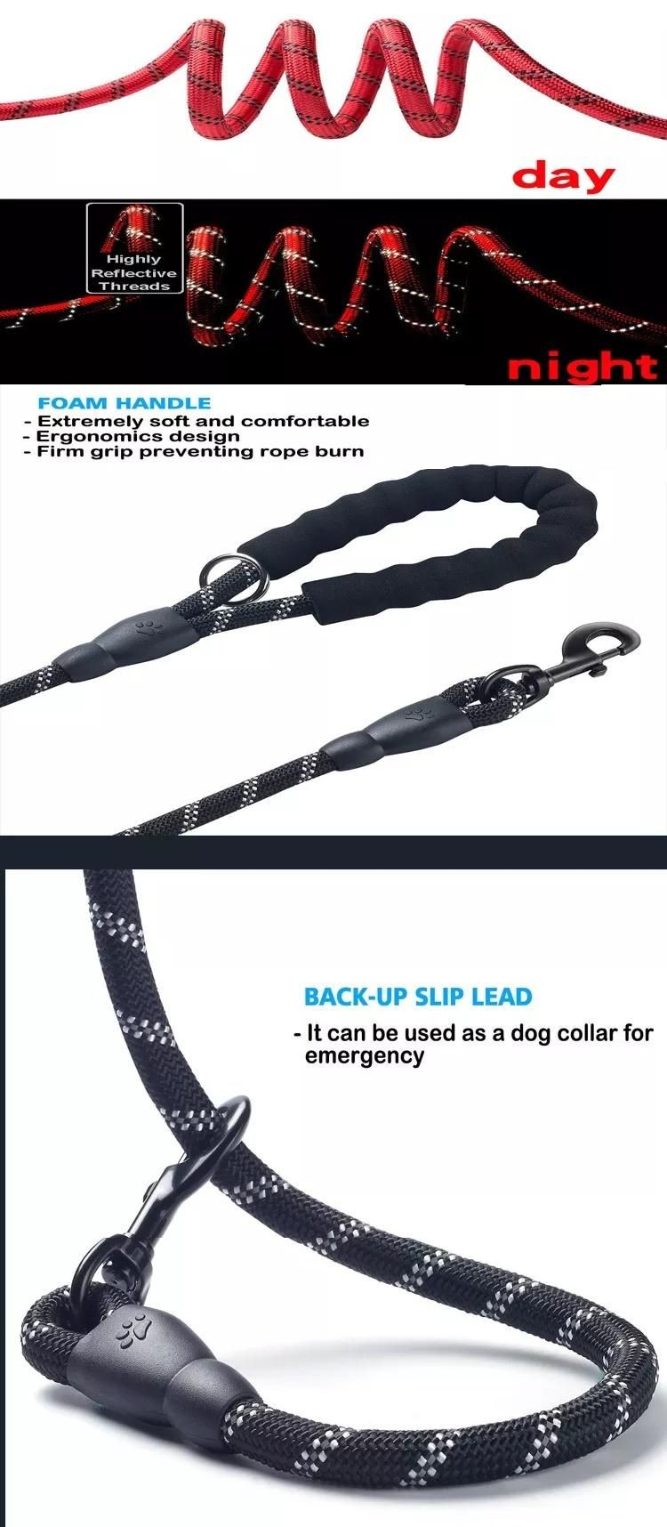 Dog Lead /Dog Leash with Comfortable Padded Handle and Highly Reflective Threads for Dogs