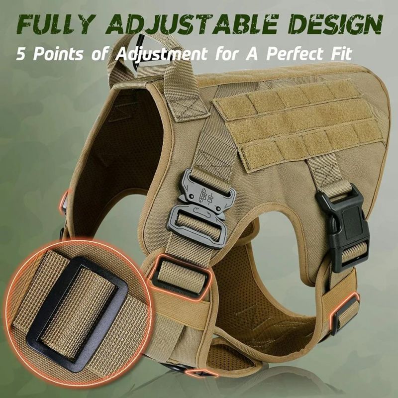 Tactical Dog Harness for Large Medium Dogs Military Dog Harness with Handle