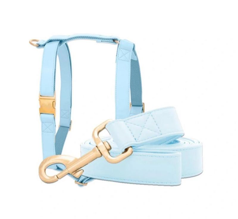 Luxury Faux Leather Dog Collar Leash Harness with Small MOQ