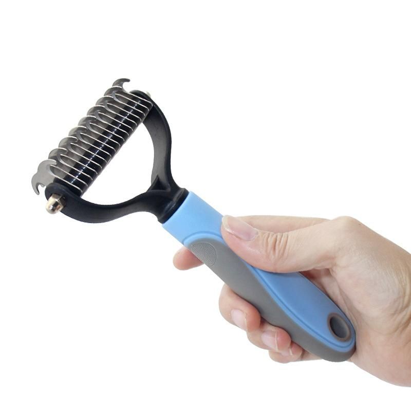 Double-Sided Pet Comb Cat Hair Removal Comb Dog Grooming Brush