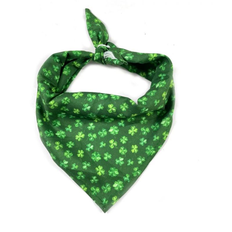 Multi- Color Washable Double Layer Plaid Printed Cotton Triangle Pet Dog Bandana Scarf