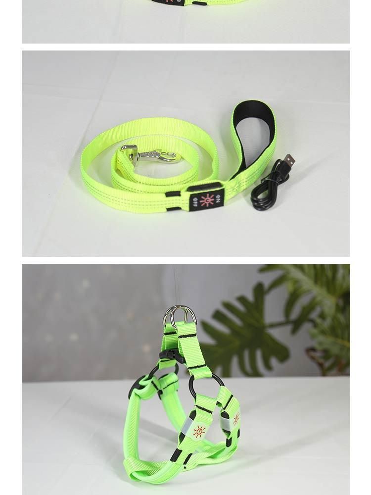 Quality Ventilation Brilla Pet Pecho Espalda LED Strip Dog Harness