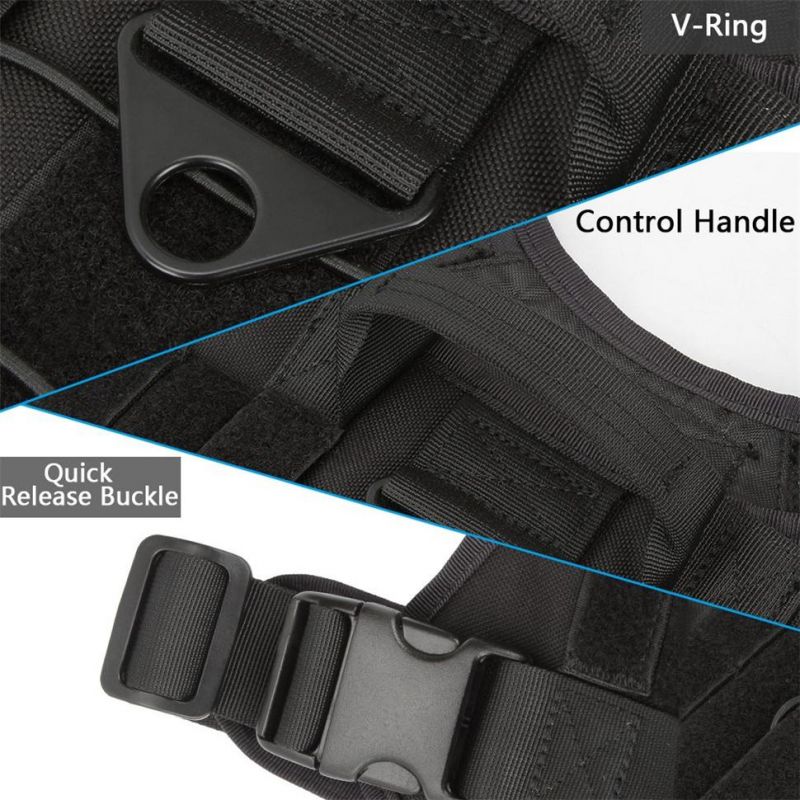 Working Dog Vest Harness Molle Tactical Dog Patrol K9 Large Dog Harness