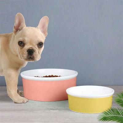 Dog Bowls, Puppy Ceramic Food and Water Bowls Set Ceramic Cat Food Feeder Bowl Collection Pet Bowl for Flat-Faced Cats and Small Dogs