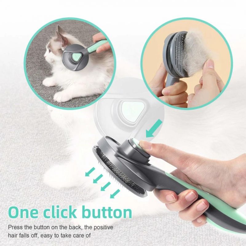 Pet Supplies OEM/ODM Self Cleaning Slicker Brush for Mats and Tangled Hair Dematting Comb