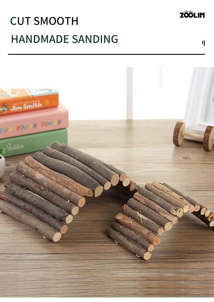 Yee Pet House Toy Wooden Fence Ladder Toy Solid Wood Molar Supplies Pet Toy
