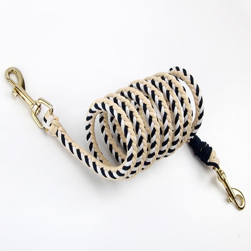 China Factory Handmade Hand-Knitted Muti Colors Cotton Dog Leash Strap Lead