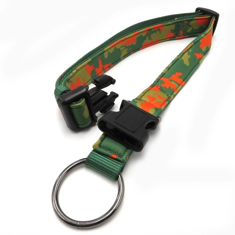 Custom Logo Design Pet Accessories Adjustable Wide Nylon Webbing Dog Collars