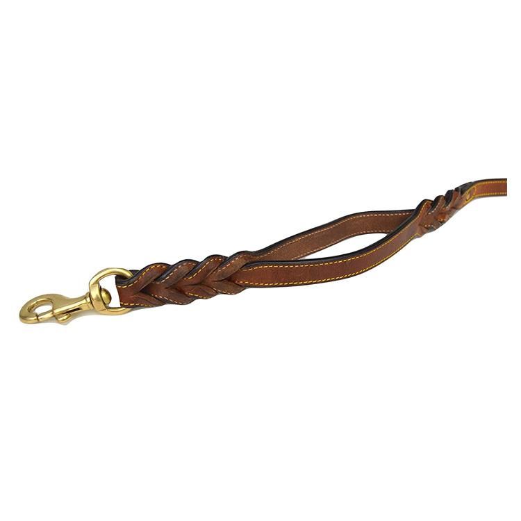 High Quality Braided Genuine Leather Dog Leash