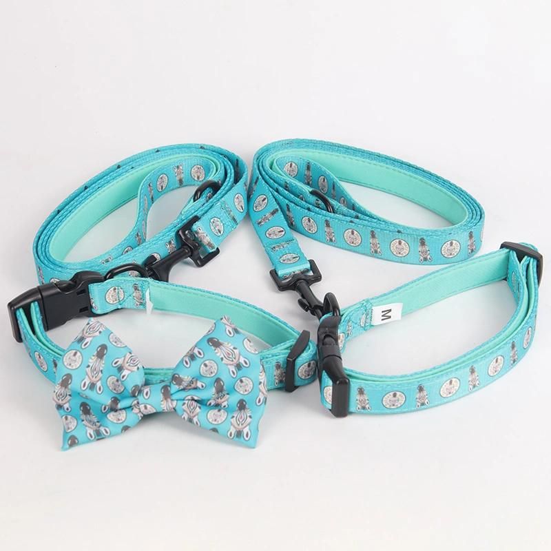 Manufacturer Custom Fashion Adjustable Pet Collar and Leash Harness Pet Accessories