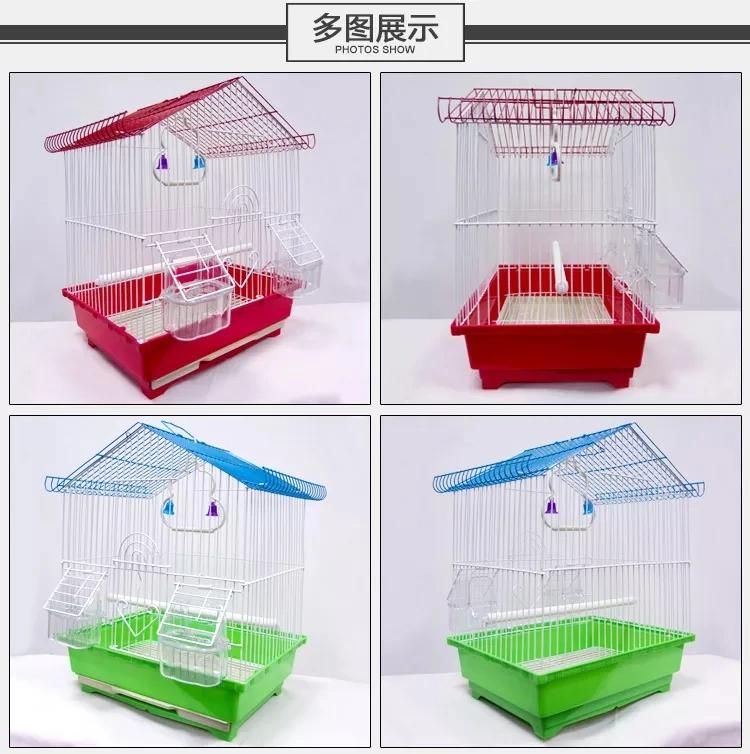Wholesale Pet Bird Cage Aiyue Strong Folding Custom Small Iron Wire Parrot Breeding Cage Houses for Parrots and Birds Blue