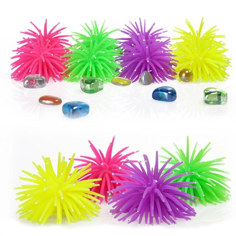 Artificial Coral Aquarium Decoration Silicone Sea Urchin with Sucker