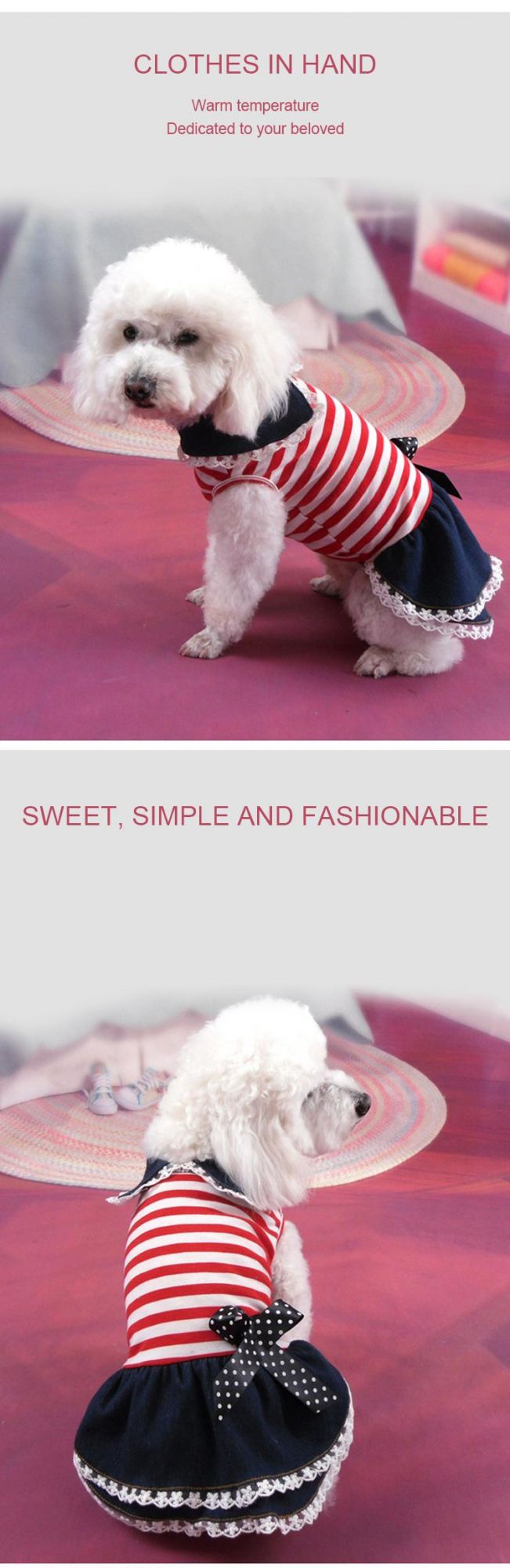 Source Manufacturers Hot Sale New Arrival Dog Skirt Sweet Puppy Denim Princess Dress Dog Clothes