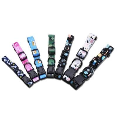 Multi Color Polyester Personalized Adjustable Custom Print Dog Collar