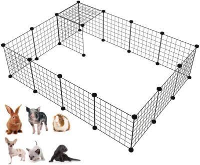 16PCS Metal Wire Storage Cubes Organizer, DIY Small Animal Cage for Rabbit, Guinea Pigs, Puppy Pet Products