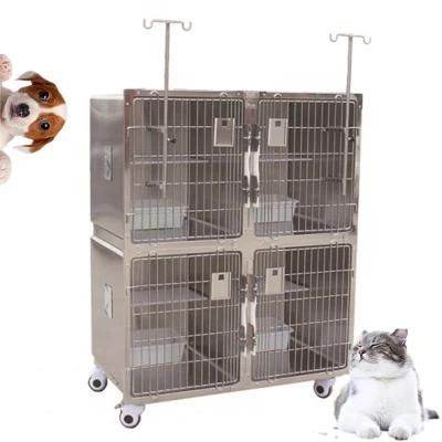 China Factory Price Hot Sales Customized Stainless Steel Large Animals Pet Cage Prices