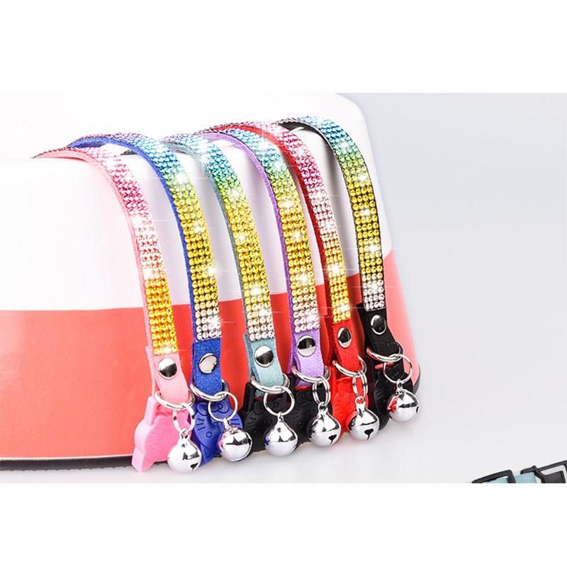 Pet Collar Rhinestone Cat Collar with Bell