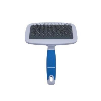 Pet Groomer Grooming Hair Removal Self Cleaning Slicker Brush for Dogs and Cats Blue-L
