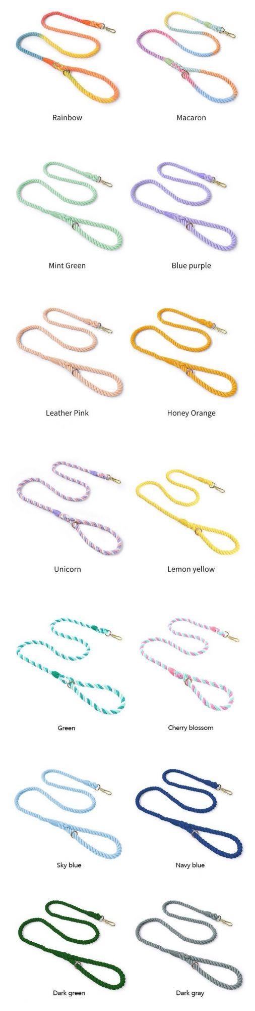 Customized Pet Lead Pet Products Pet Supplies Rope Leash
