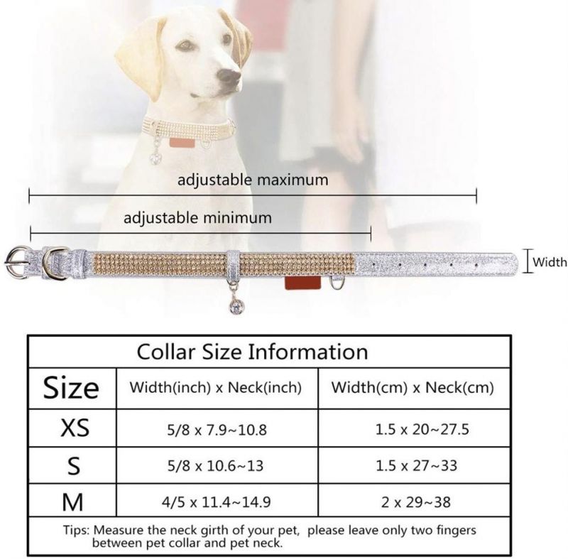 Premium PU Leather Dog Collars Shining Pet Collar 12 Colors Available