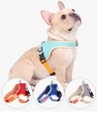 Pet Products Wholesale Dog Harness Breathable Mesh Adjustable Chest Belt and Quick-Release Buckle