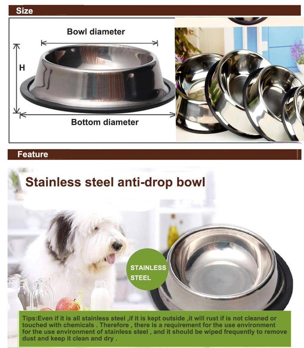 Heavy Duty Stainless Steel Pet Dog Food Feeder Bowl for Dog and Cat