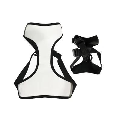 Ajustable White Dog Harness and Leash Set Soft Custom Self Sublimation Dog Harness Blank