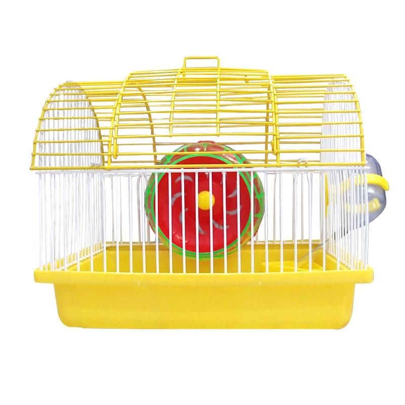 Hamster Cage with Running Wheels New Metal Pet Hamster House for Small Animal
