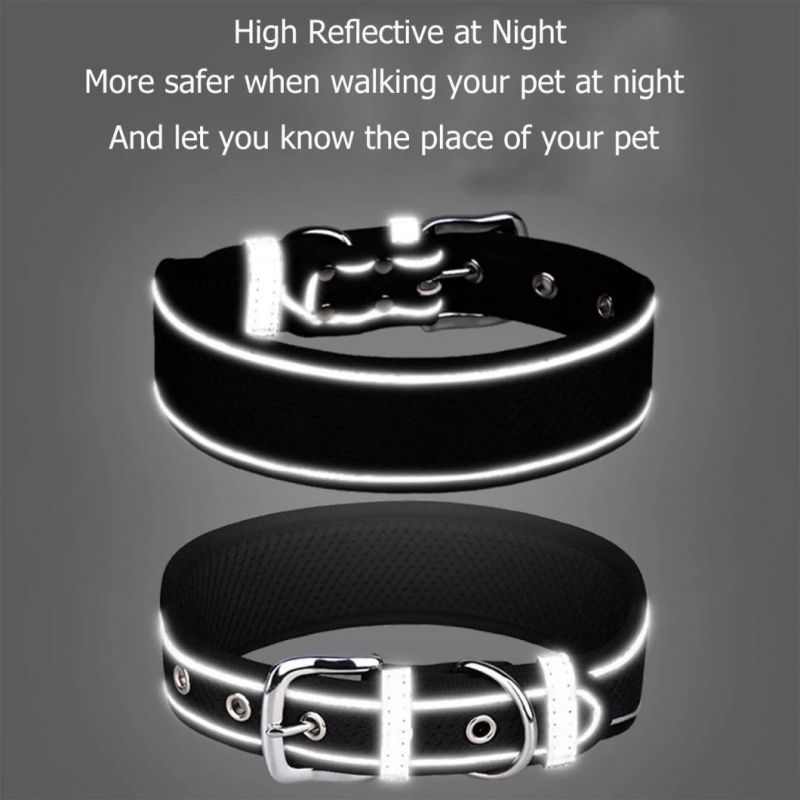 Dog Collar Breathable Mesh Pet Collar with Adjustable Buckle