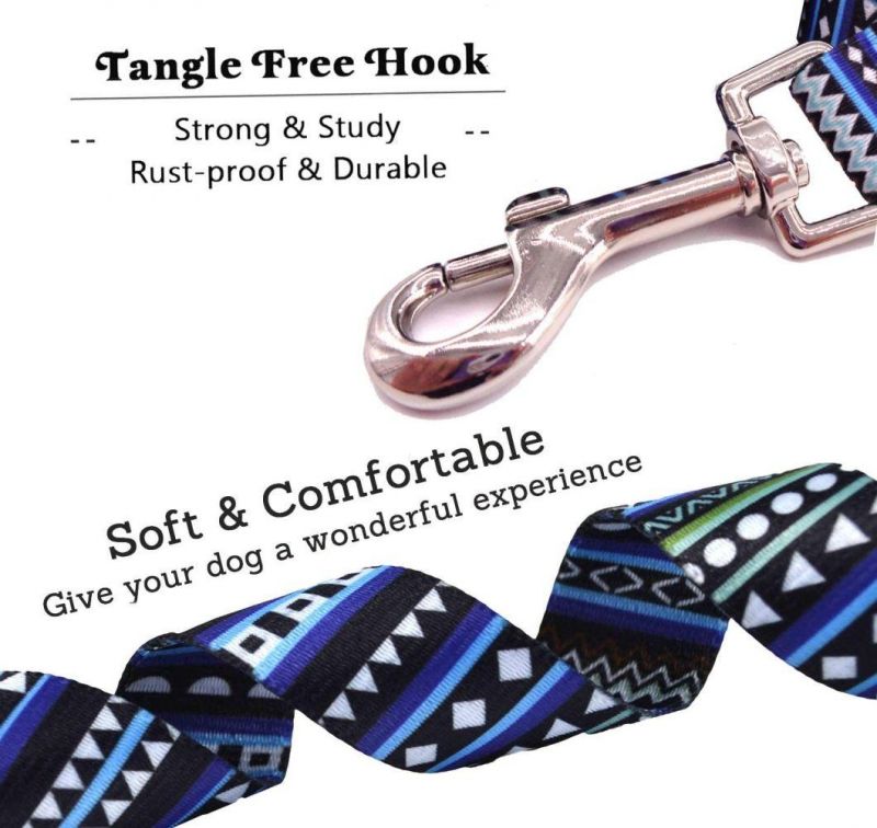 Colorful Geometric Print Dog Leash Soft Pet Leash
