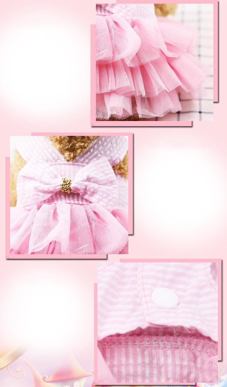 Bow Wedding Dress for Pet Clothes with Small Dogs Pet Clothing for Skirt Puppy Sweety Princess