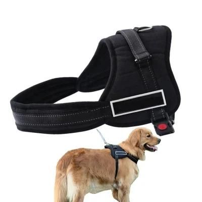 High Quality Adjustable Big Reflective No Pull Pet Dog Harness with Handle Collar