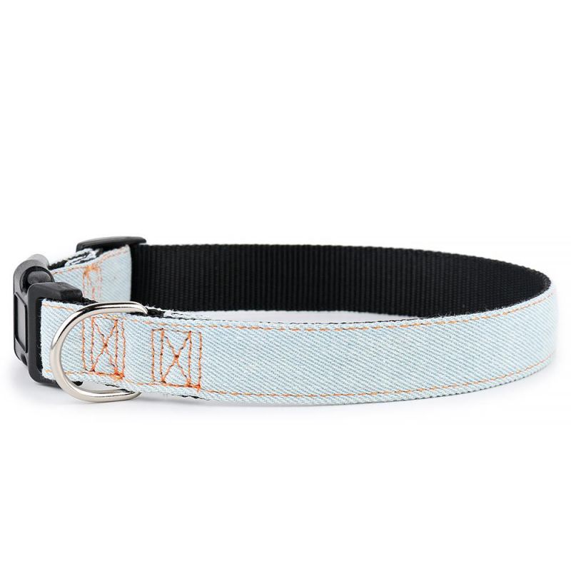 Soft Durable Denim Nylon Harness Dog Collar and Leash