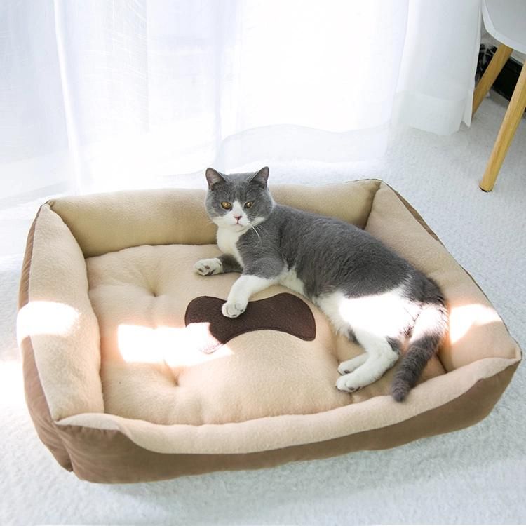 Breathable Faux Fur Dog Cat Bed Washable Multifunctional Pet Mattress with Removable