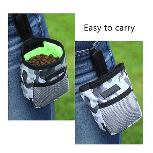 Pet Treat Pouch Dog Treat Bag Portable Dog Training Bag with Belt Clip Portable Puppy Walking Pouch Bag