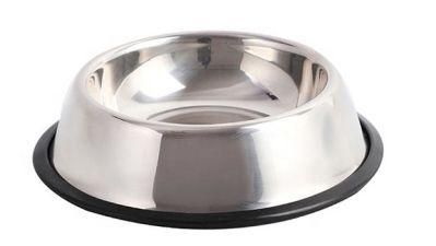 Stainless Steel Dog Bowl Cat Dish Pet Feeding Bowl Round Shape Stainless Steel Dog Feeding Bowl