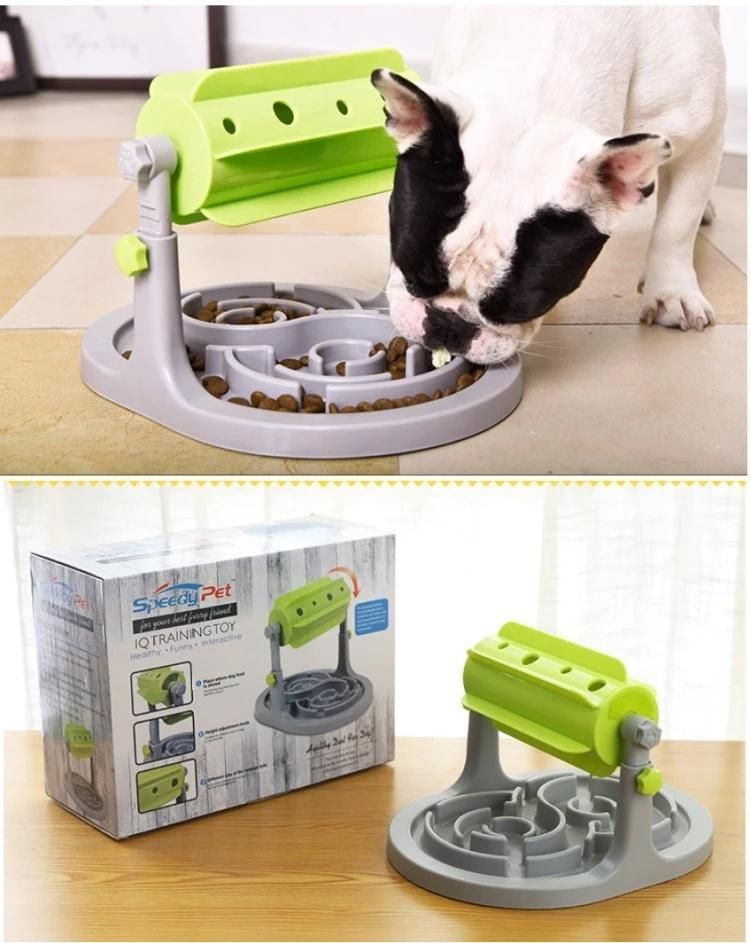Adjustable Pet Dog Cat Slow-Feeder Bowls