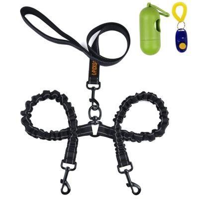 Dual&Double Bungee Pet or Dog Leash Fit Large &amp; Medium Dogs